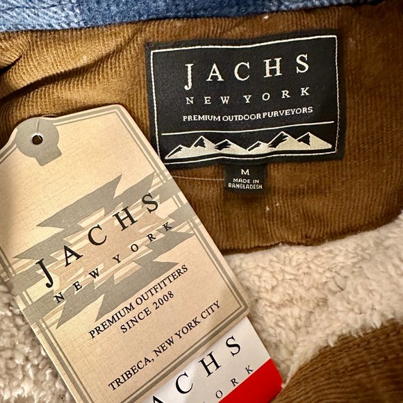 Jachs New York Men's Wool Blend Sherpa Fleece Lined Jacket Size M Blue Plaid NEW - Picture 10 of 16